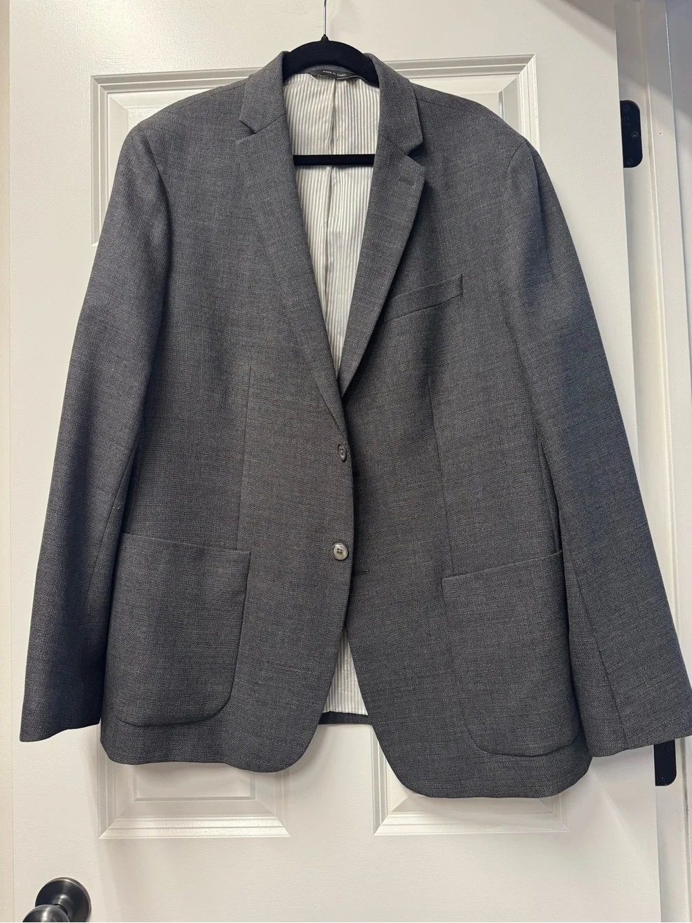 Men's Banana Republic Gray Two-Button Blazer - modern slim fit